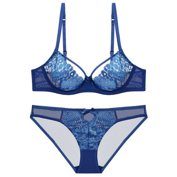 

lace transparent ladies plus size bra and panties set breathable girls underwear bra brief panty sets c1211, Black;white