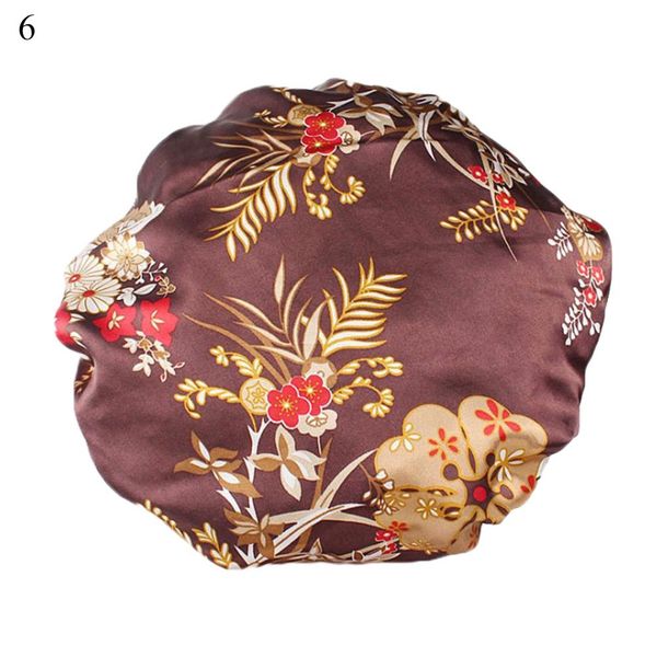 

satin turban caps женщины цветочные печатные мягкие каплы капс мода сплошная широкая крышка спящая женская красочная химировая шляпа headwra, Black