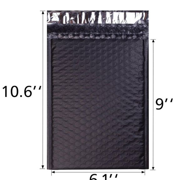 

speedy mailers 10pcs 6x9 inch 175x230mm black poly bubble mailer self seal padded envelopes black plastic bubble mailing bags bbyo bbyjhmx