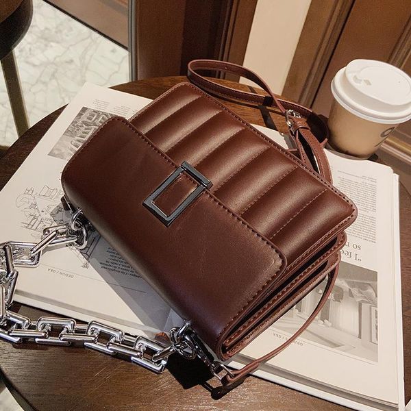 

популярная текстурная сумка женская осень / зима 2020 новая модная мода all-match retro messenger net red western маленькая квадратная сумка