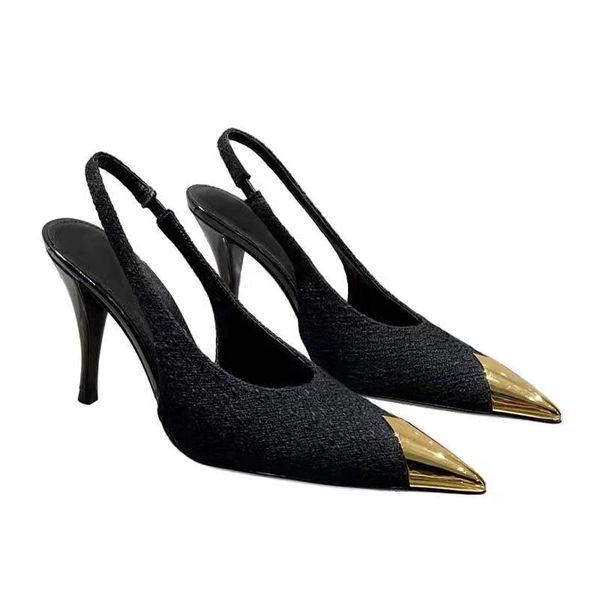 

classic fashion women's rose high heels dress shoes party fashion women suede metal leather y01, Black