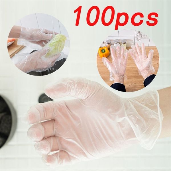 

factorys7aafactoryv72gproof plastic transparent oil 100pcs - household disposible waterproof thin kitchen protect food gloves clean