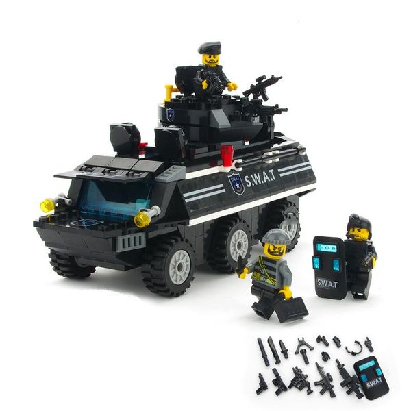 

gudi 9412 swat бронетехники 349 шт. строительные блоки наборы дети diy кирпича модели образовательные игрушки для детей wmtjlr