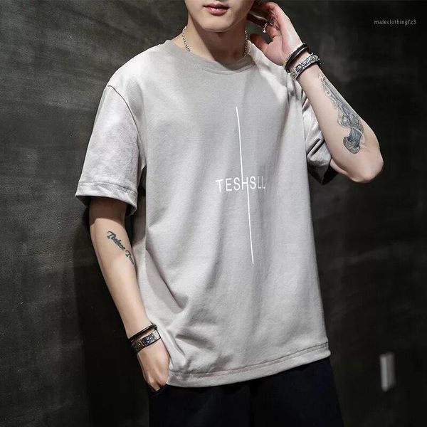 

men's t-shirts summer for men's short sleeved fashion letter printed shirt men large size 4xl cotton t-shirt1, White;black