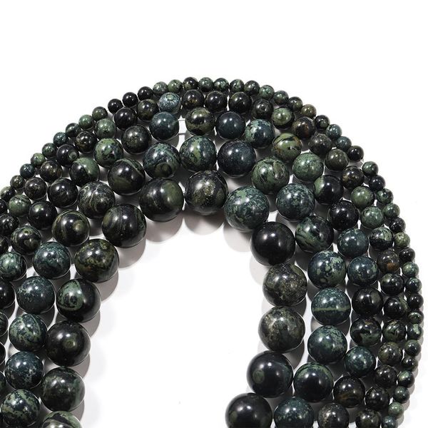 

1strand lot 4 6 8 10mm natural green malachite stone round loose spacer bead for bracelet jewelry makings supplies wholesale h jllkns, Silver