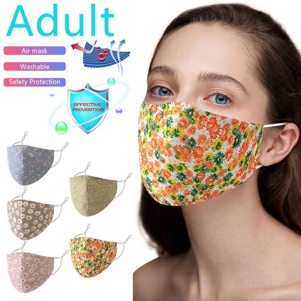 

мода взрослый моющийся регулируемый дышащий цветок напечатанный mondmasker bandana mascara mondkapjes шарф хэллоуин косплей маска bbypcc bwk