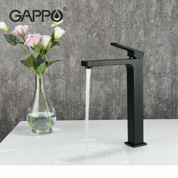 

gappo black tall basin faucet slim bathroom washbasin water mixer tap chrome cold water bathroom sink faucet tap g1017-62