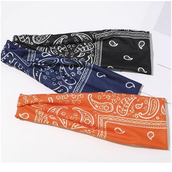 

headbands hair accessories sports harajuke headband wide twist elastic hairband yoga turban headwrap cashew fitness h jllstp