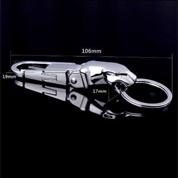 

key head keychain leopard originality gift three-dimensional buckle zinc alloy, Silver