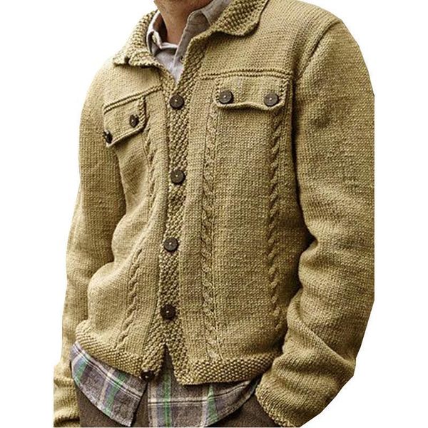 

sweater men botton cardigan turn-down collar long sleeve coats and jackets men 2020 spacious solid sweater clothing homme, White;black