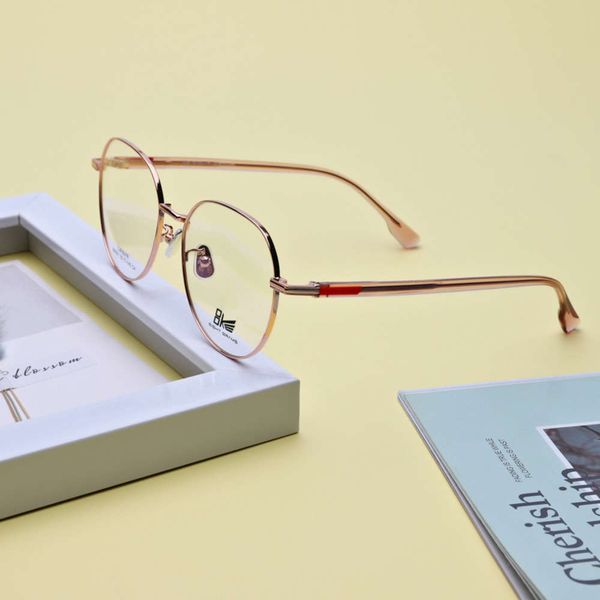 

mh ultra light titanium red frame myopia glass frame blue myopia frame, White;black