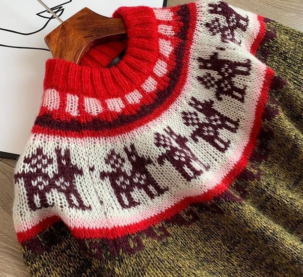 

women sweater soft and comfortable mohair-blend sweater1, White;black