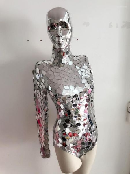 

shining sequins bodysuit machine dance costume silvery mirrors leotard jumpsuit lady jazz dance wear club dj singer stage outfit1, Black;red