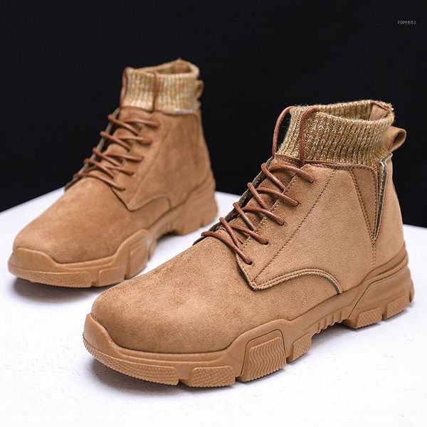 

39-46 men boots warm 2020 comfortable non-slip men winter shoes #50531, Black
