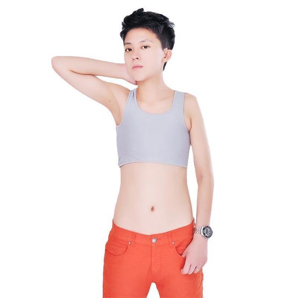 

autumn casual crop buckle tank corset undershirt chest breast binder trans gl lesbian tomboy cosplay vest plus size, White