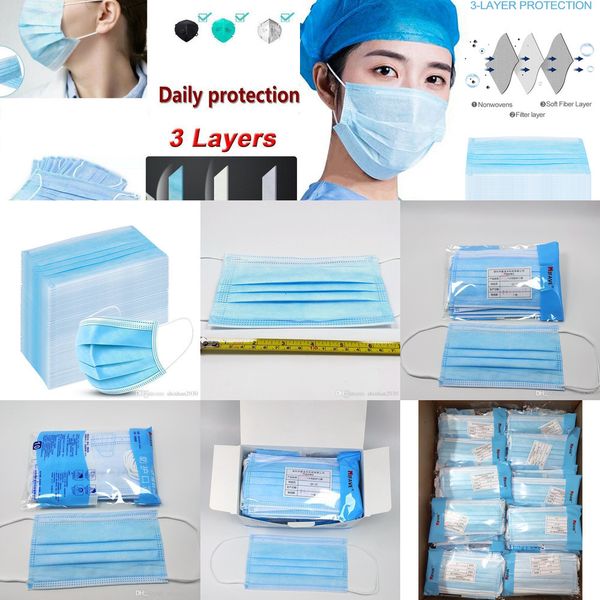 

masks disposable cover 3 layers anti-dust mouth mask windproof masks blue mouth mask health protection face mask 97jrshzf 15pn