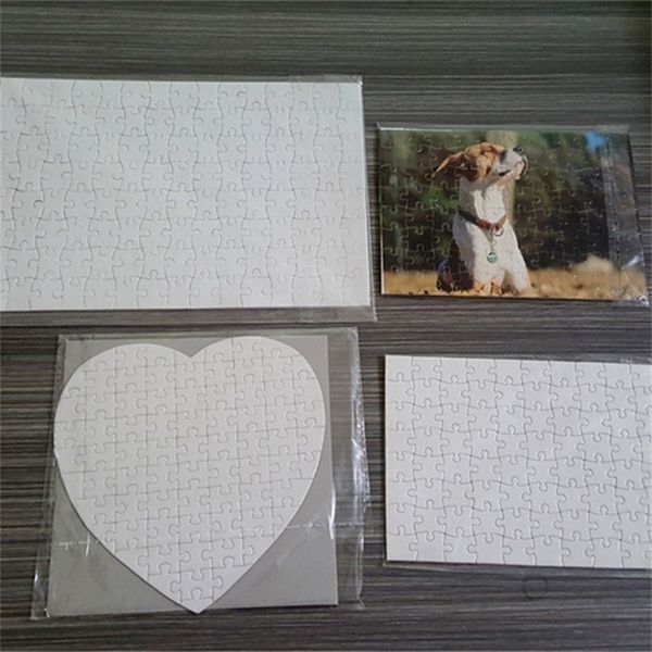 

a5 a4 heart shape diy sublimation puzzles blank puzzle jigsaw heat thremal transfer printing puzzle local return gift for kids toys h11905