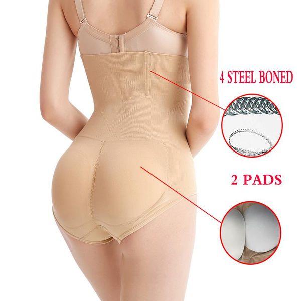 

women's shapers underwear invisible bulifter booty enhancer padded control pant body shaper padding panty push up shapewear hip modelin, Black;white