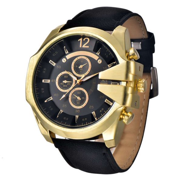 

men's watch fashion belt quartz new watch, Slivery;brown