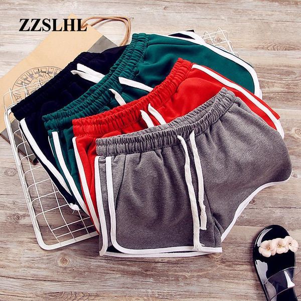 

2020 women fitness yoga shorts string short seamless running sport shorts legging gym female middle waist striped1, White;red