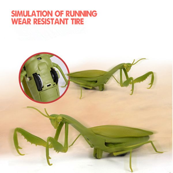 

infrared remote control realistic mini mantis rc insect scary trick toy simulation animal funny prank kids children toy gift y2003253r