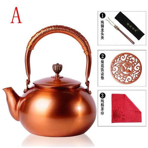 

китайский медный чайник prime high end house handmade coppers cont teapot чайник фильтр 1200 мл китайский меди sqcvcf