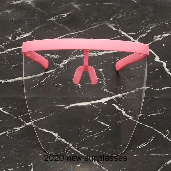 

sunglasses fashion oversized transparent women men luxury big frame mask shield windproof protection silver glasses shade nx, White;black