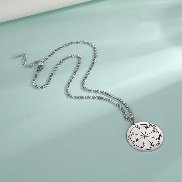 

VCU The Creative Viking Series Solomon Pattern Tag Necklace Unisex, Silver