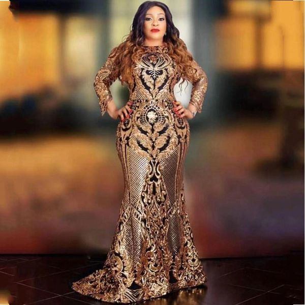 

2021 african dresses for women evening dress black golden sequins beaded formal long evening party dress africa clothing, Red