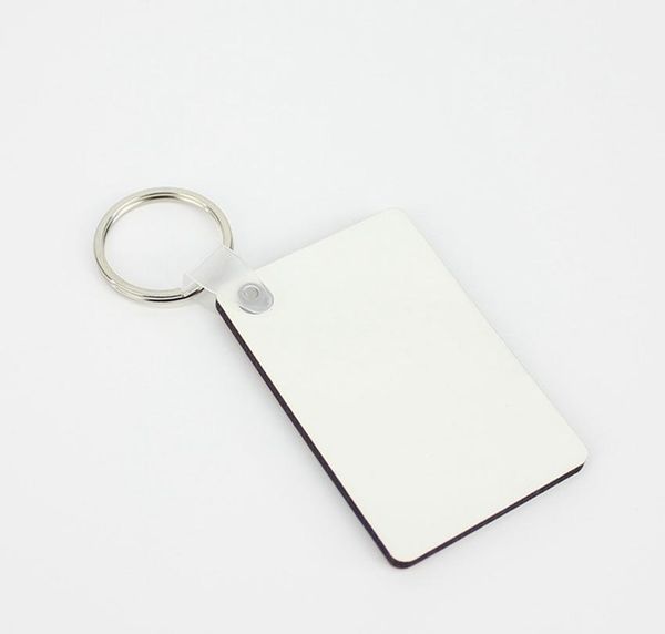 

double-sided mdf sublimation gift wooden thermal transfer press for logo chain key p tags blank printing rectangle heat key bbykz, Silver