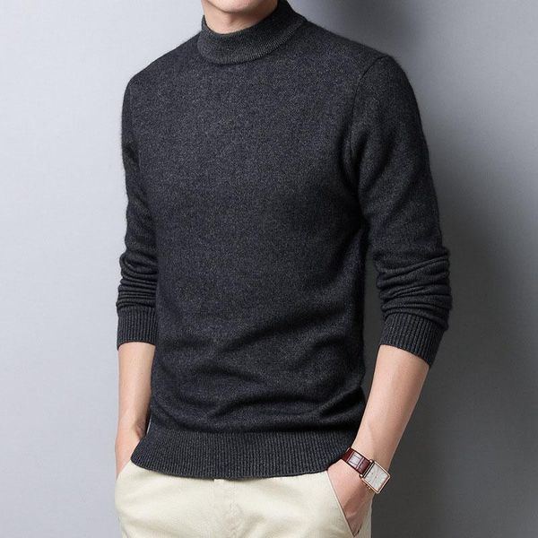

men's sweaters wool cashmere sweater jumpers autumn winter warm turtleneck pullover men 2021 casual man thick knitted knitwear, White;black