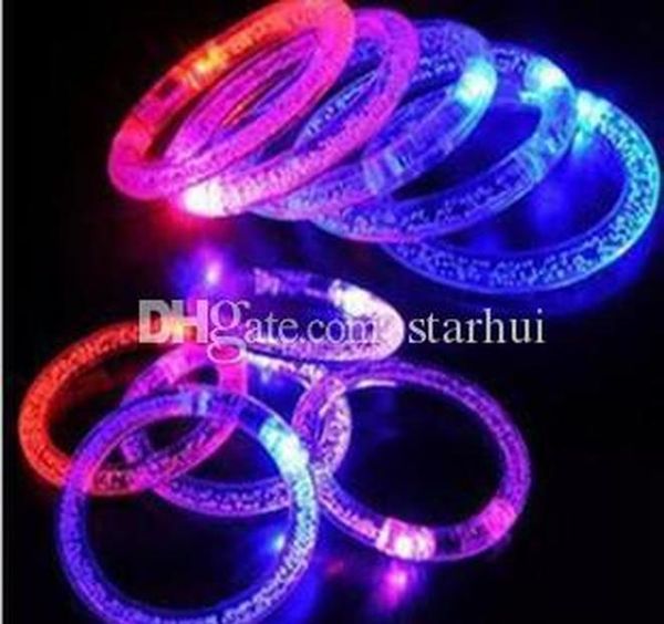 

led glitter bracelet bandgle led crystal gradient color hand ring acrylic glow flash light sticks party dance x bbymkp ladyshome