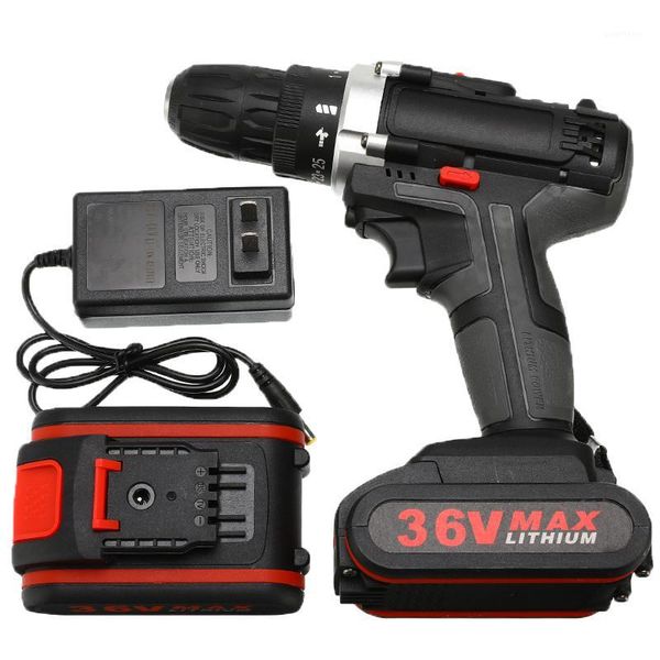 

electric impact cordless drill 3000mah 36v clutches wireless electric screwdriver 1/2 li-ion battery home diy power tools1