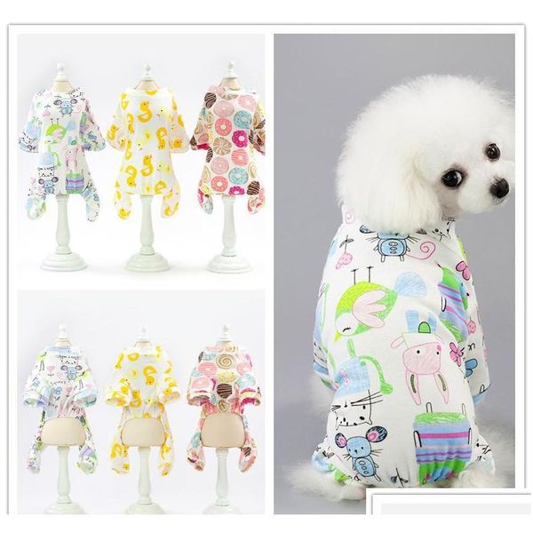 

f137 pet dog cotton coverall dog summer jumpsuit rompers spring clothes 5 colors 2019 new style sw41z