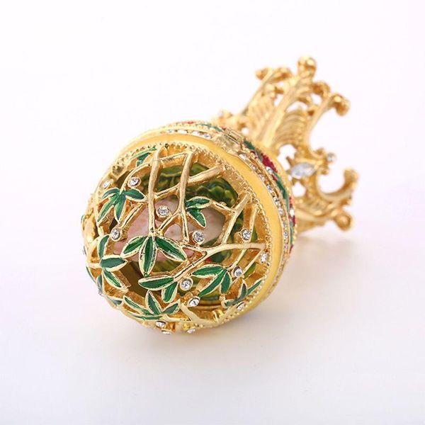 

golden flowers faberge-яичко-яйцо, ручная роспись ювелирных изделий украшенная коробка для украшения уникальный подарок для декора домашнего, Pink;blue