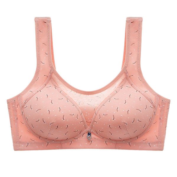 

underwear wide strap comfy massage no steel ring bra tube thin mold cup smooth printing young girls bra 36 size, Black;white