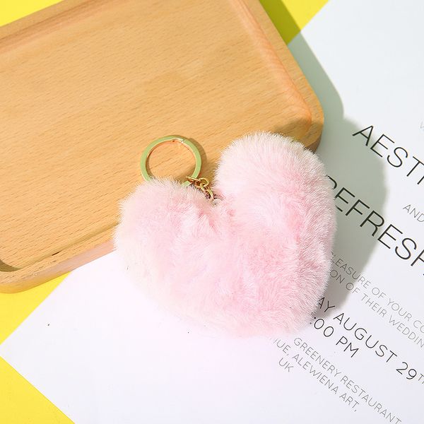 

love hair ball key chain heart shaped like bag car accessories pendant, Silver