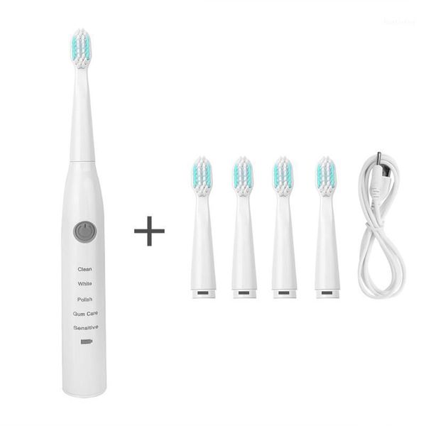 

smart electric toothbrush sonic wave rechargeable chip head replaceable brush1