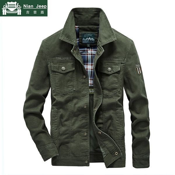 

plus size 7xl 8xl military jacket men quality cotton spring autumn mens jackets multi-pockets casual coats male chaquetas hombre 201103, Black;brown