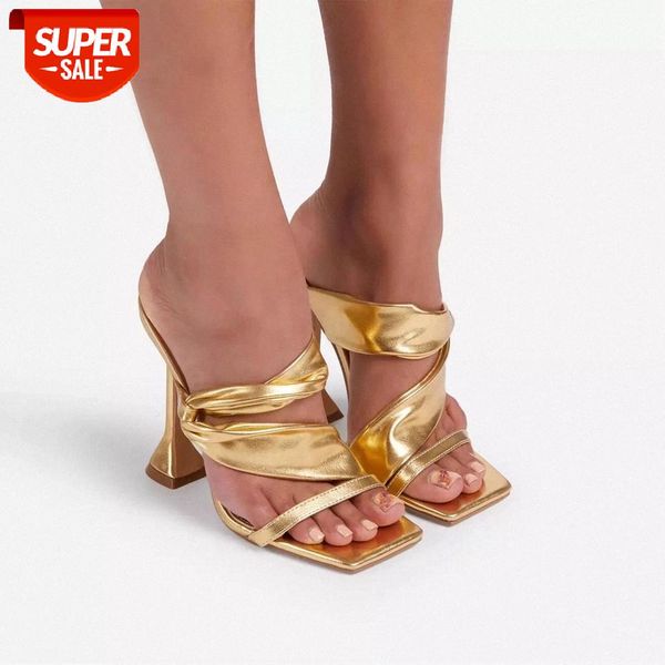 

2021 spring summer peep toe high heels flanging women's sandals 10.5cm solid color slippers zapatos de mujer 35-42 #qb8u, Black