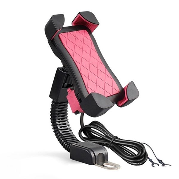 

js-042 360 degree rotating mobile phone charging holder mount for motorcycle/eleatric bike/battery car