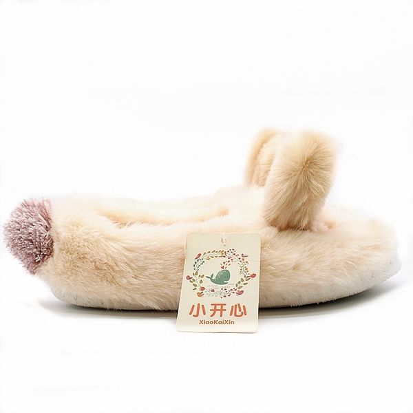 

winter lovers style lovely animal plush slippers for home men&woman shoes dog shape soft warm fluffy slipper fit gift girls y200424, Black
