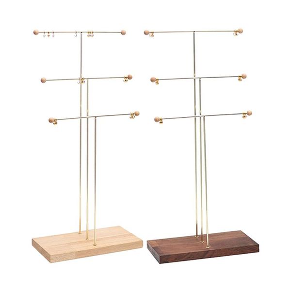 

2pcs metal 3-layer deskdeskbracelet necklace jewelry storage box display tree jewelry rack storage box, Pink;blue