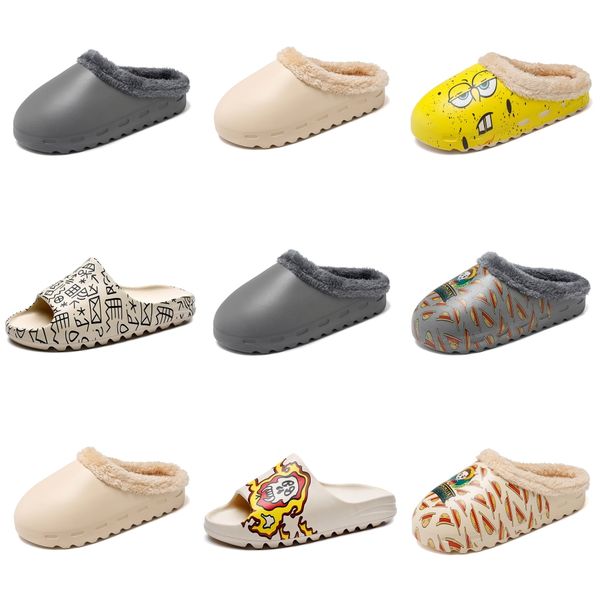

summer new chunky slippers women 9cm high heels shoes crystalcasual woman diamond shoes thick bottom beach filp flops#57911112, Black