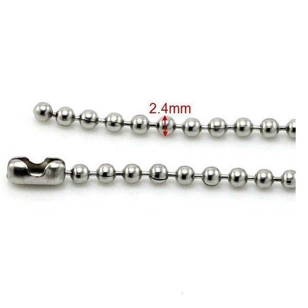 

tag stainless steel for dog id card neck ornament bead chain necklace