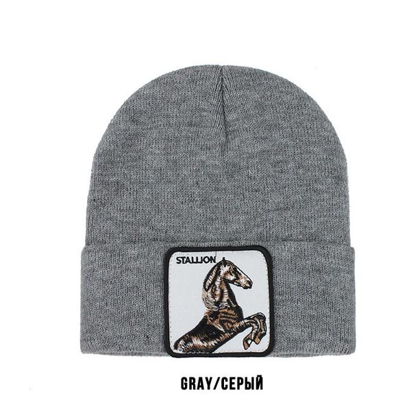 

flb] новый животных шапка шляпа женщин зима теплая вязание для мужчин хип-хоп колпачки чехол капота капота унисекс gorro f381 wmtbft otsswe, Black;white