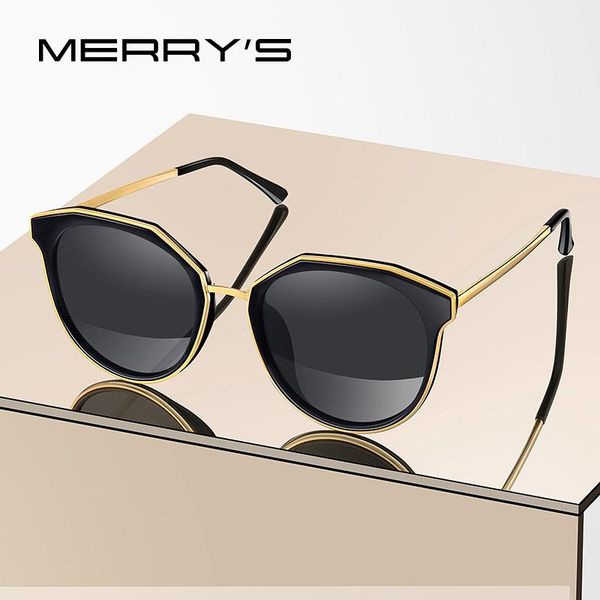 

sunglasses merry's women fashion cat eye ladies polarized sun glasses uv400 protection s6151, White;black