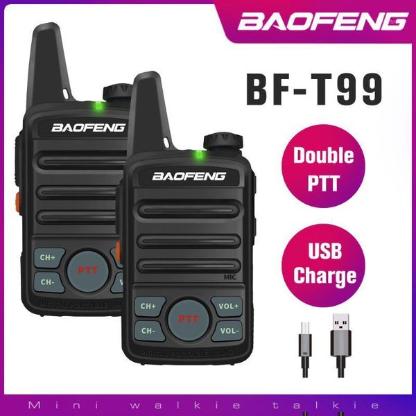 

baofeng t99 mini two way radio bf-t1 walkie talkie bf t1 uhf portable ham radio kids toys handheld fm transceiver usb charging1