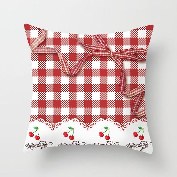

new red plaid pink lolita cushion covers lovely red print geometric 18 pillows cover decorative modern nordic throw pillow case swy wmtvcr