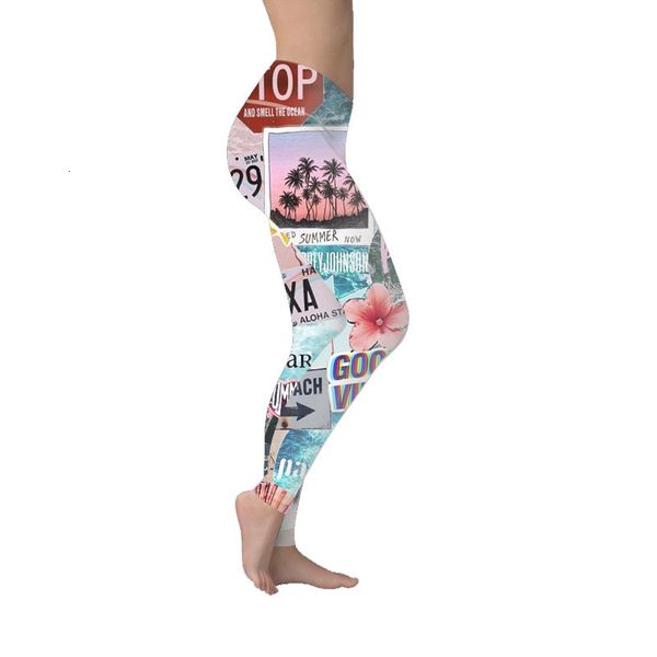 

2020 ins style women's casual bottomed sports personalized creative digital printed pants, Black